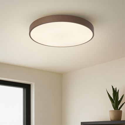 Brilagi - Plafonnier LED dimmable POOL LED/48W/230V 3000-6000K Ø 40 cm marron + télécommande