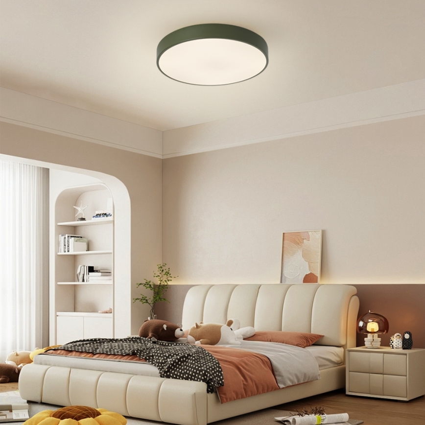 Brilagi - Plafonnier LED dimmable POOL LED/48W/230V 3000–6000K Ø 40 cm vert + télécommande