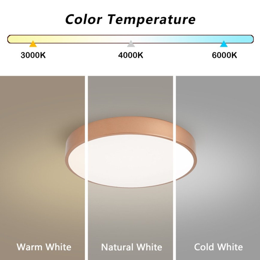 Brilagi - Plafonnier LED dimmable POOL LED/48W/230V 3000-6000K Ø 40 cm bronze + télécommande