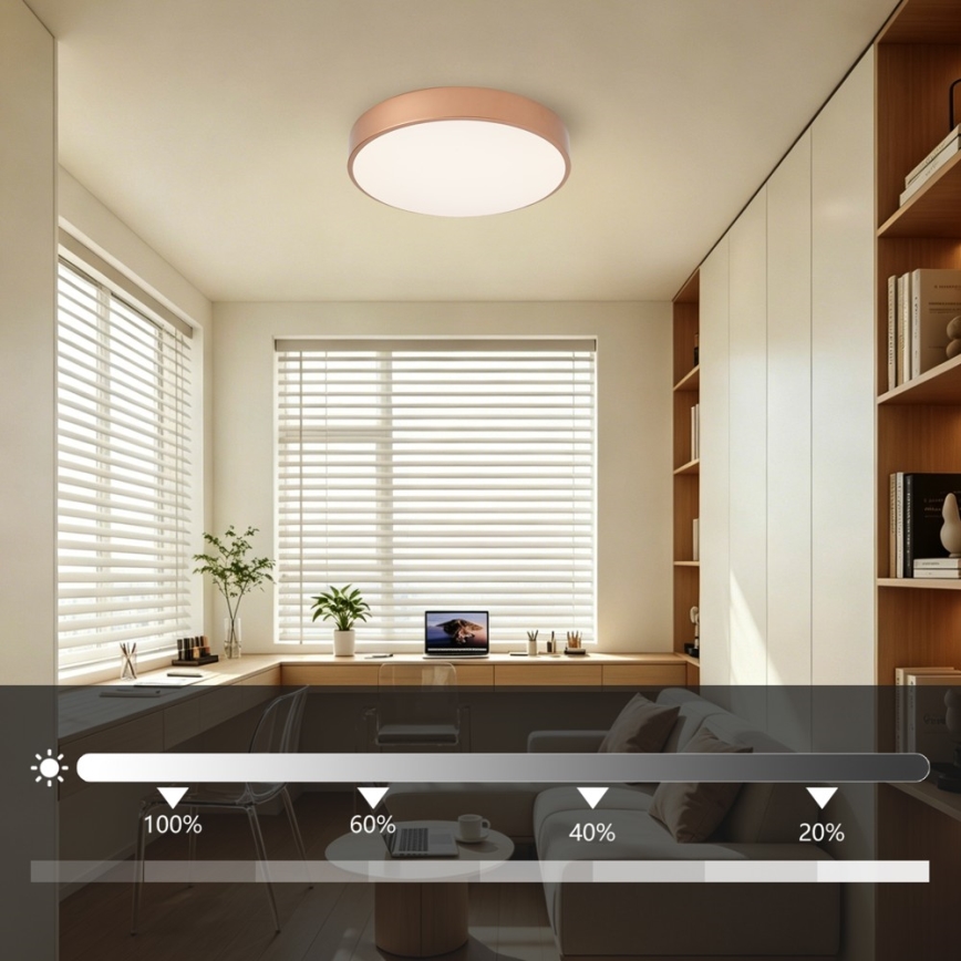 Brilagi - Plafonnier LED dimmable POOL LED/48W/230V 3000-6000K Ø 40 cm bronze + télécommande