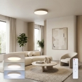 Brilagi - Plafonnier LED dimmable POOL LED/50W/230V 3000-6000K Ø 40 cm beige + télécommande