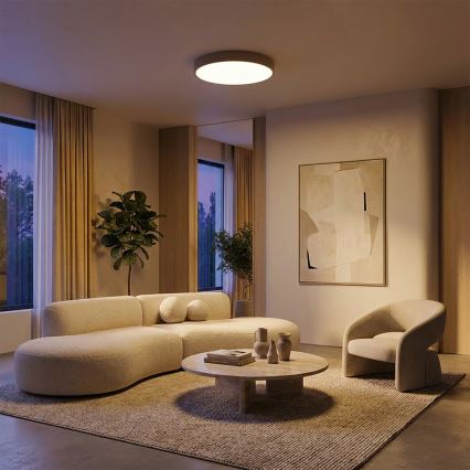 Brilagi - Plafonnier LED dimmable POOL LED/50W/230V 3000-6000K Ø 40 cm beige + télécommande