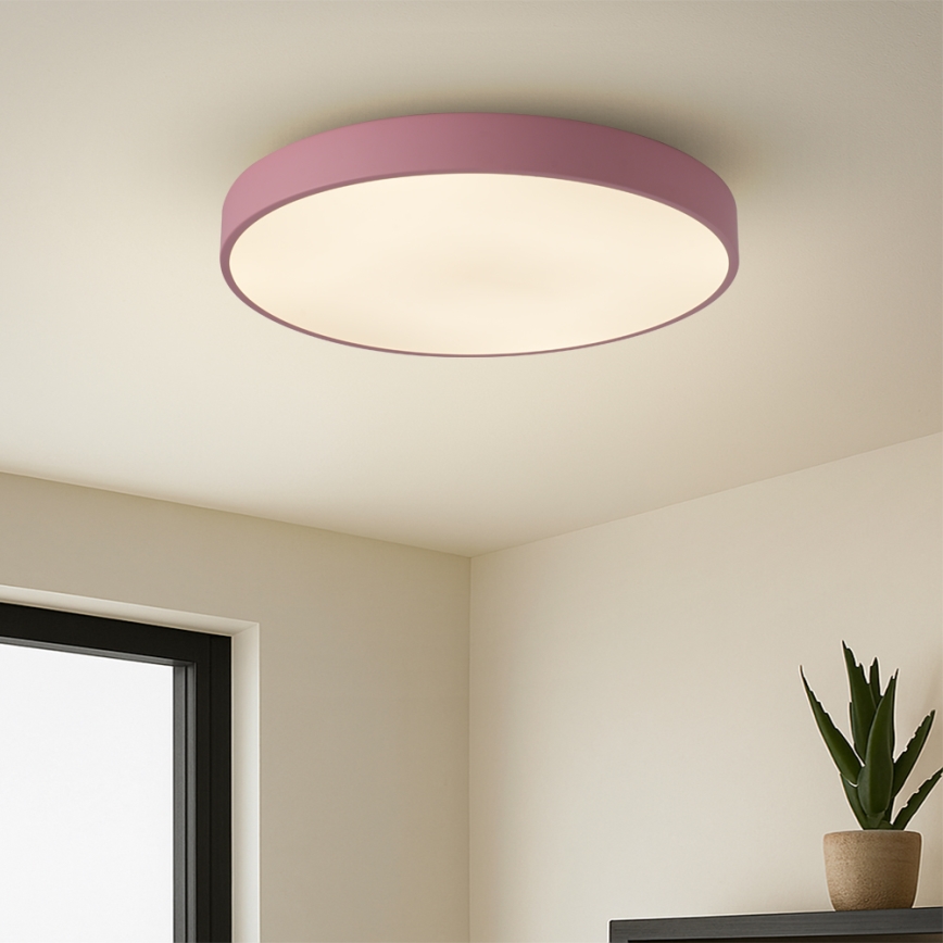 Brilagi - Plafonnier LED dimmable POOL LED/60W/230V 3000-6000K Ø 50 cm rose + télécommande