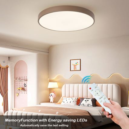 Brilagi - Plafonnier LED dimmable POOL LED/60W/230V 3000-6000K Ø 60 cm marron + télécommande