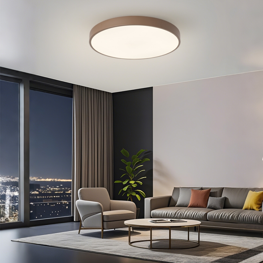 Brilagi - Plafonnier LED dimmable POOL LED/60W/230V 3000-6000K Ø 60 cm marron + télécommande