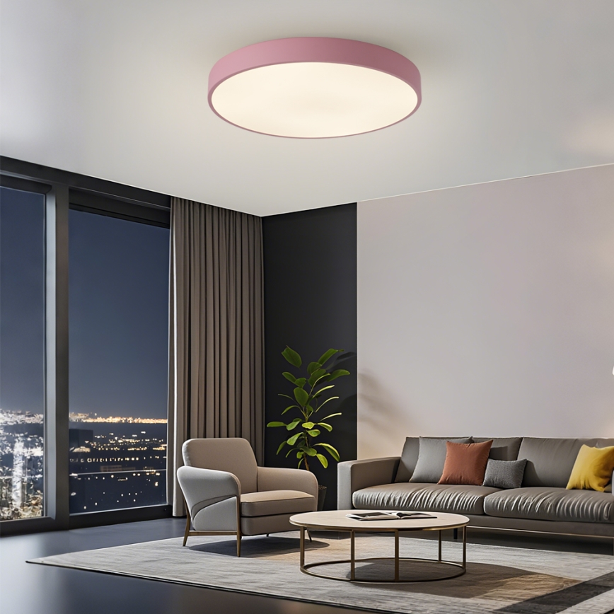 Brilagi - Plafonnier LED dimmable POOL LED/60W/230V 3000-6000K Ø 60 cm rose + télécommande