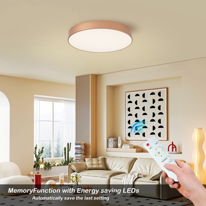 Brilagi - Plafonnier LED dimmable POOL LED/60W/230V 3000-6000K Ø 50 cm bronze + télécommande