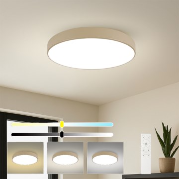Brilagi - plafonnier LED dimmable POOL SMART LED/100W/230V 3000-6000K 80 cm beige Wi-Fi Tuya + télécommande