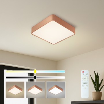 Brilagi - Plafonnier LED dimmable POOL SQUARE LED/36W/230V 3000-6000K 40x40 cm bronze + télécommande