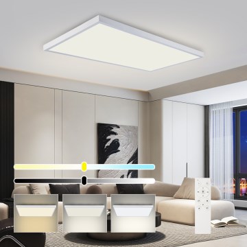 Brilagi - Plafonnier LED dimmable pour salle de bains FRAME SMART LED/96W/230V 120x60 cm 3000-6000K IP44 blanc + télécommande