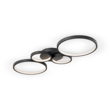 Brilagi - Plafonnier LED dimmable RINGO LED/34W/230V 3000-6000K 28x78 cm noir + télécommande