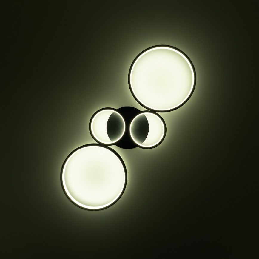 Brilagi - Plafonnier LED dimmable RINGO LED/34W/230V 3000-6000K 28x78 cm noir + télécommande