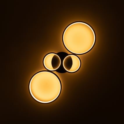 Brilagi - Plafonnier LED dimmable RINGO LED/34W/230V 3000-6000K 28x78 cm noir + télécommande