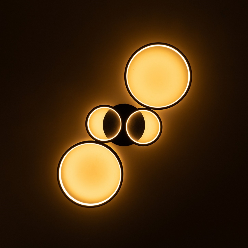 Brilagi - Plafonnier LED dimmable RINGO LED/34W/230V 3000-6000K 28x78 cm noir + télécommande