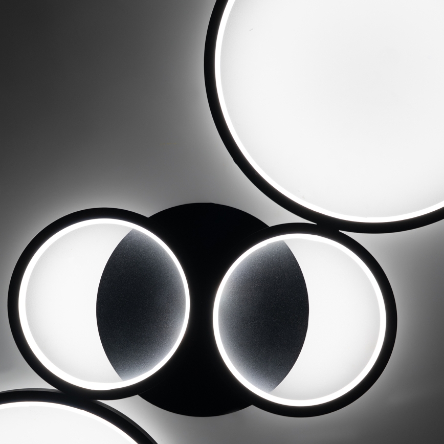 Brilagi - Plafonnier LED dimmable RINGO LED/34W/230V 3000-6000K 28x78 cm noir + télécommande