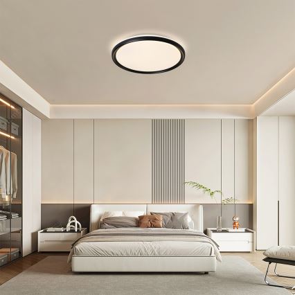 Brilagi - Plafonnier LED dimmable RIVO LED/72W/230V 3000–6000K noir Ø 50 cm + télécommande