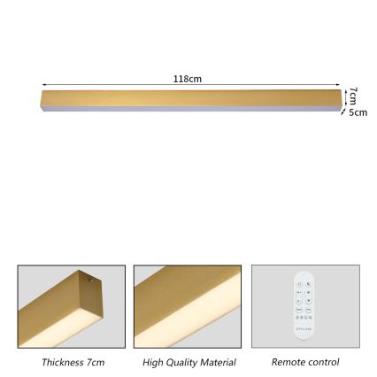 Brilagi - Plafonnier LED dimmable SLEEKLINE SMART LED/40W/230V 3000-6000K Wi-Fi Tuya doré + télécommande