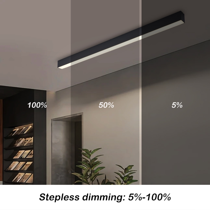 Brilagi - Plafonnier LED dimmable SLEEKLINE SMART LED/40W/230V 3000-6000K Wi-Fi Tuya noir + télécommande