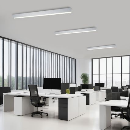 Brilagi - Plafonnier LED dimmable SLEEKLINE SMART LED/40W/230V 3000-6000K Wi‑Fi Tuya argenté + télécommande
