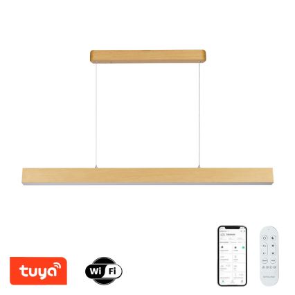 Brilagi - Lustre LED dimmable SLEEKLINE SMART LED/40W/230V Wi-Fi décor chêne + télécommande