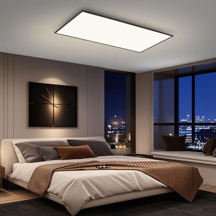 Brilagi - Plafonnier LED dimmable SLIMFRAME LED/80W/230V 120x60 cm 3000-6000K noir + télécommande