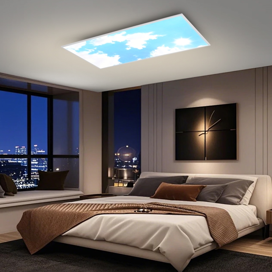 Brilagi - Plafonnier LED dimmable SLIMFRAME SKY LED/80W/230V 120x60 cm 3000-6000K argenté/bleu + télécommande