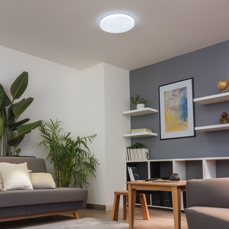 Brilagi - Plafonnier LED dimmable SMART STARS LED/24W/230V Ø 38 cm 3000-6000K Wi-Fi Tuya Beacon + télécommande