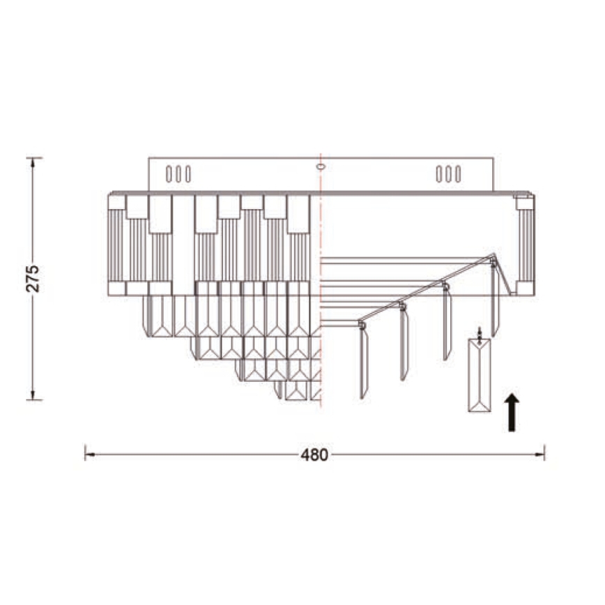 Brilagi - Plafonnier LED dimmable SPECTRA LED/45 W/230 V 3000–6000 K Ø 48 cm doré + télécommande