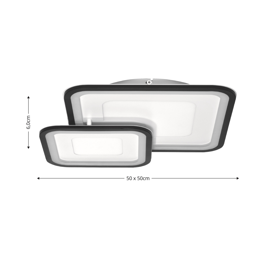 Brilagi - Plafonnier LED dimmable TANDORA LED/49W/230V 50x50 cm 3000-6000K + télécommande