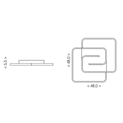 BRILAGI - Plafonnier LED dimmable VELO LED/64W/230V 3000-6500K 48x48 cm beige + télécommande