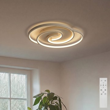 BRILAGI - Plafonnier LED dimmable VELO LED/70W/230V 3000-6500K 38x47,8 cm beige + télécommande