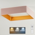 Brilagi - Plafonnier LED dimmable VELVET SQUARE LED/24W/230V 43x43 cm 3000/4000/6500K + télécommande noir