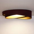 BRILAGI - Plafonnier LED dimmable VELVET TWIST LED/36W/230V 3000-6000K Ø 65 cm Wi-Fi Tuya Beacon bordeaux/doré + télécommande