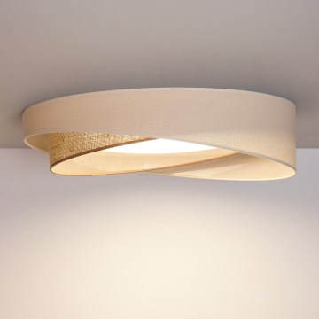 BRILAGI - Plafonnier LED dimmable VELVET TWIST LED/36W/230V 3000-6000K Ø 65 cm Wi-Fi Tuya Beacon crème/beige + télécommande