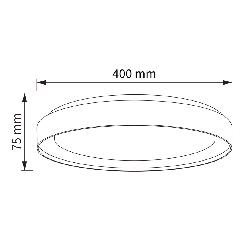 Brilagi - Plafonnier LED dimmable WALDO LED/48W/230V 3000-6500K Ø 40 cm noir/doré + télécommande