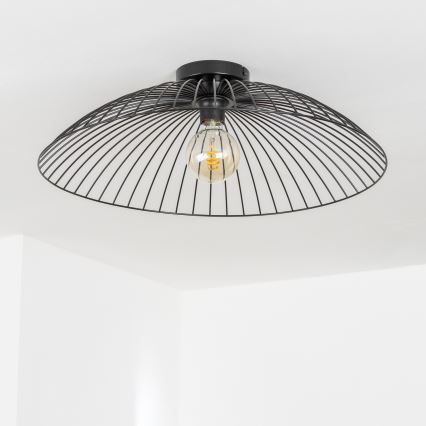 Brilagi - Plafonnier LED en applique CERIA WIRE 1xE27/40W/230V Ø 60 cm noir