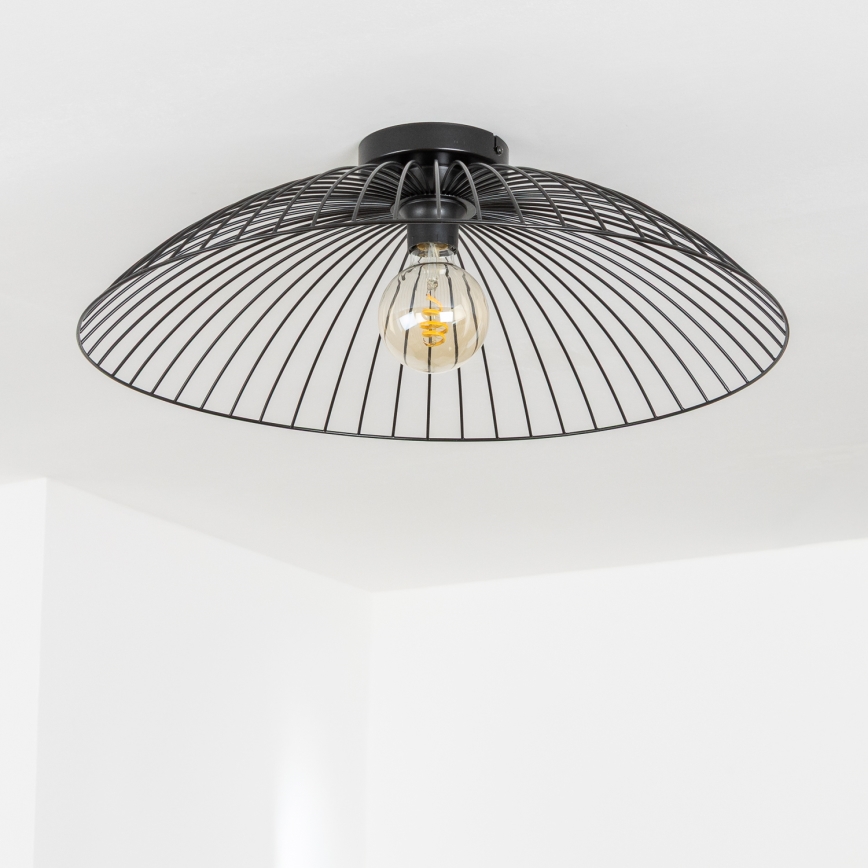 Brilagi - Plafonnier LED en applique CERIA WIRE 1xE27/40W/230V Ø 60 cm noir
