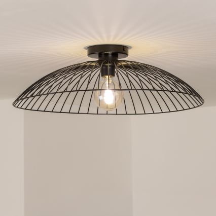 Brilagi - Plafonnier LED en applique CERIA WIRE 1xE27/40W/230V Ø 60 cm noir
