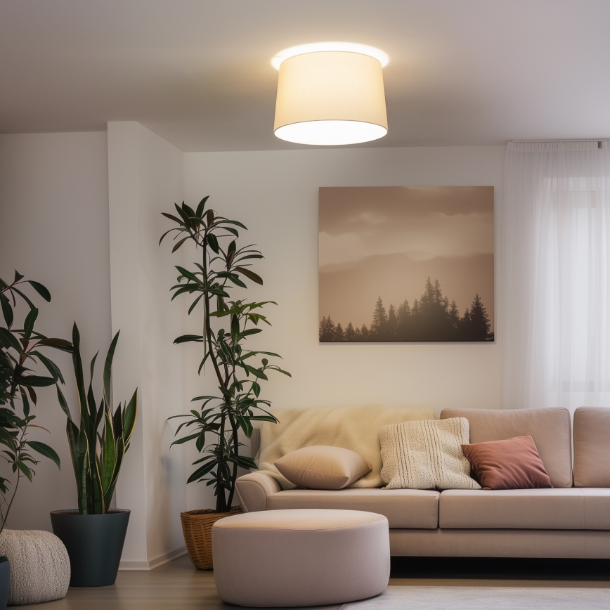 Brilagi - Plafonnier LED en saillie CERIA 1xE27/40W/230V Ø 45 cm beige