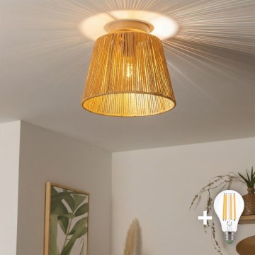 Brilagi - Plafonnier LED en saillie CERIA BOHO 1xE27/40W/230V Ø 28 cm brun/chêne