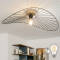 Brilagi - Plafonnier LED en saillie CERIA WIRE 1xE27/40W/230V 60x80 cm noir/chêne