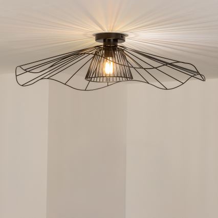 Brilagi - Plafonnier LED en saillie CERIA WIRE 1xE27/40W/230V Ø 80 cm noir