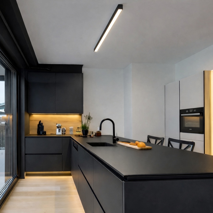 Brilagi - Plafonnier LED en saillie FULLDAY LED/20/30/40W/230V 2700/4000/6000K 120 cm UGR19 noir