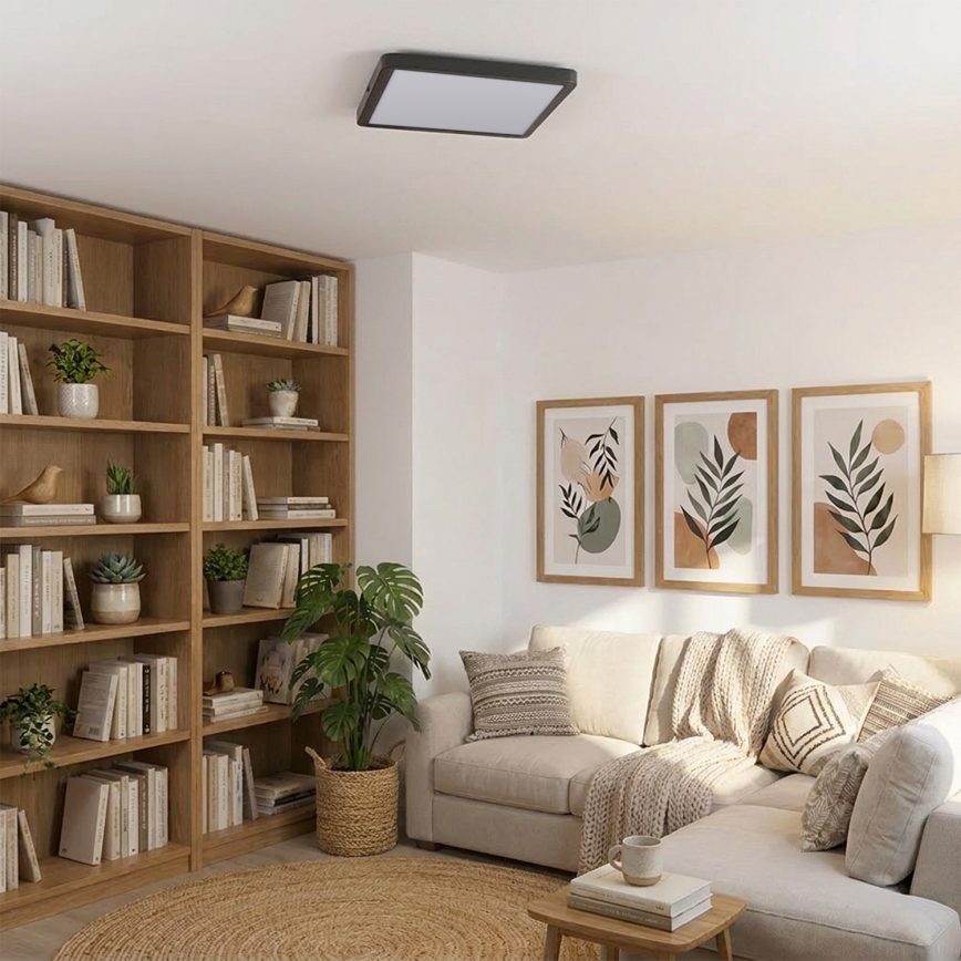Brilagi - Plafonnier LED ESTELA SQUARE LED/24W/230V 31x31 cm noir