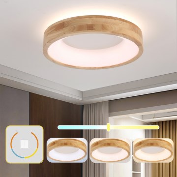 Brilagi - Plafonnier LED FALCON WOOD LED/30W/230V 3000/4000/6000K Ø 45 cm en bois