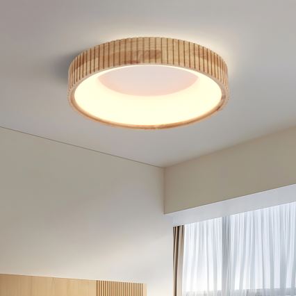 Brilagi - Plafonnier LED FALCON WOOD MODERN LED/30W/230V 3000/4000/6000 K Ø 45 cm en bois
