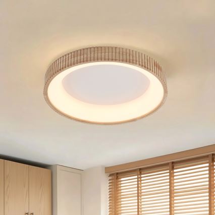 Brilagi - Plafonnier LED FALCON WOOD MODERN LED/40W/230V 3000/4000/6000K Ø 60 cm bois