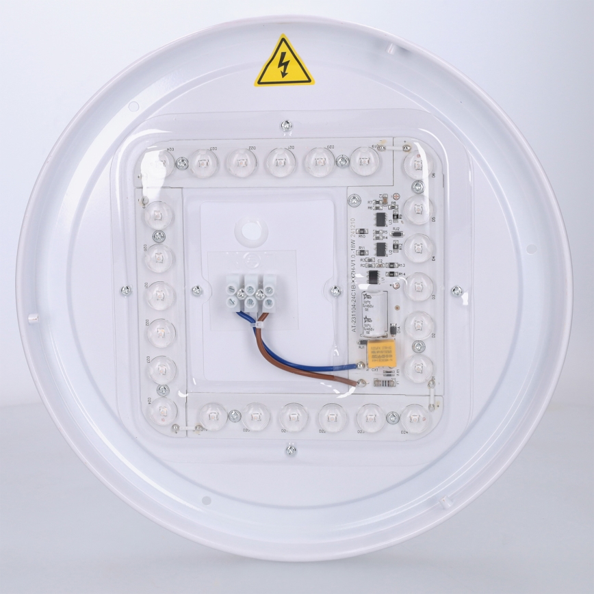 Brilagi - Plafonnier LED FLOCO LED/24W/230V Ø 30 cm décor bois/blanc