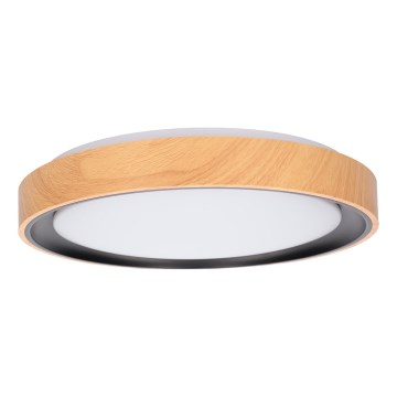Brilagi - plafonnier LED FLOCO LED/24W/230V Ø 30 cm décor bois/noir