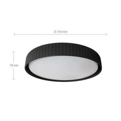 Brilagi - Plafonnier LED LUCIA LED/24W/230V Ø 31 cm noir